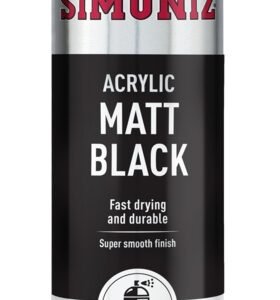 Simoniz 500ml Spray Paint - Matt Black (Aerosol)
