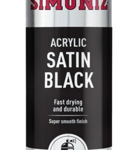 Simoniz 500ml Spray Paint - Satin Black (Aerosol)