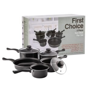 Pendeford 5 Piece Value Plus Collection Non Stick Sauce Pan Set