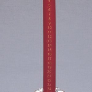 Premier 25cm Red Advent Candle with Glass Holder
