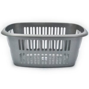 TML Silver Rectangular Laundry Basket Large