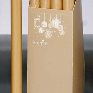 Premier Gold 25cm Dinner Candles Pack 12