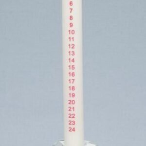 Premier 25cm White Advent Candle With Glass Holder