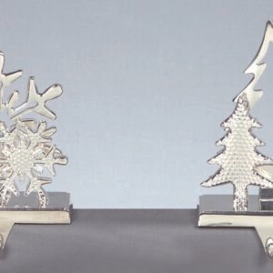 Premier 18cm Stocking Hanger 2 Assorted Double Tree-Snowflake