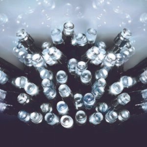 Premier White/Green Cable 50 LED Multi Action Battery Operated TIMELIGHTSâ„¢