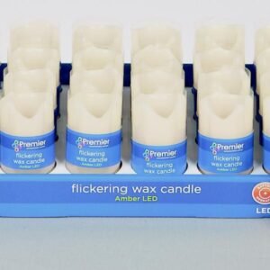 Premier 10cm Cream Battery Operated LED Flicker Candle