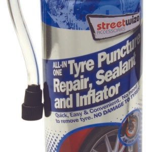 Streetwize 450ml Tyre Puncture Repair, Sealer & Inflator