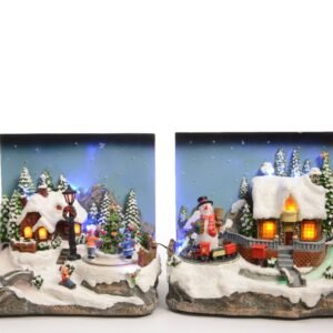 Kaemingk 2 Designs Multi Indoor LED Fibre Optic Villages