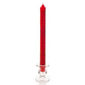 Premier Red 25cm Advent Candle & Glass Holder