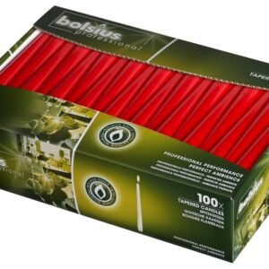Bolsius Red Tapered Candles Box 100