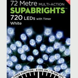 Premier White/Green Cable 720 LED Multi Action Supabrights With Timer