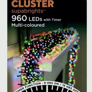 Premier Multi/Green Cable 960 LED Multi Action Cluster Brights With Timer