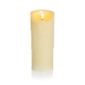 Premier 23x9cm Cream Melted Flicker Candle