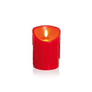 Premier 13x9cm  Red Melted Flicker Candle