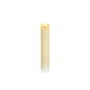 Premier 25x5cm Cream Pillar Candle Flickerbright Flame