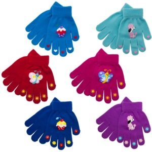 RJM Rubber Print Girls Thermal Magic Gloves