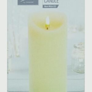 Premier 18 x 9cm Cream Textured Candle With Timer