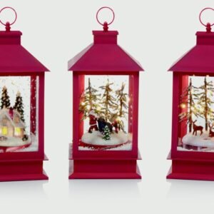 Premier 32cm Red Antique Snow Blowing Lantern