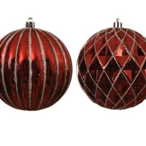 Kaemingk 10cm Christmas Red Shatterproof Bauble