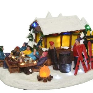Kaemingk 19L Multi Coloured LED Apres Ski Scenery 22 x 25 x 15cm
