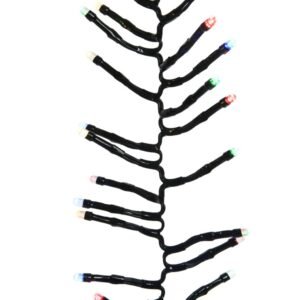 Kaemingk Multi Coloured with Black Cable LED Durawise Twinkle Cluster Lights 200cm