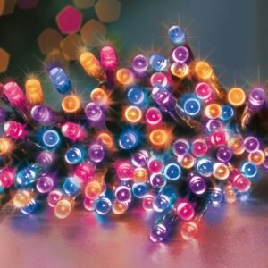 Premier Rainbow/Green Cable 100 LED Multi Action Battery Operated TIMELIGHTSâ„¢