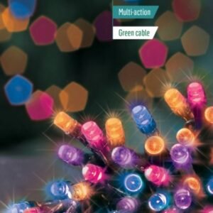 Premier Rainbow/Green Cable 200 LED Multi Action Battery Operated TIMELIGHTSâ„¢