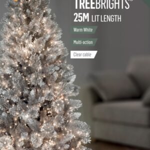Premier Warm White/Clear Cable 1000 LED Multi Action Treebrights With Timer
