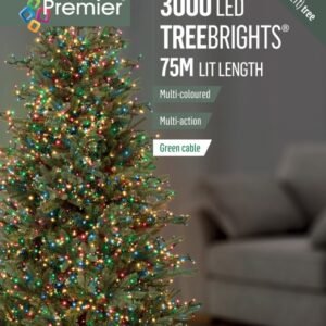 Premier Multi/Green Cable 3000 LED Multi Action Treebrights With Timer