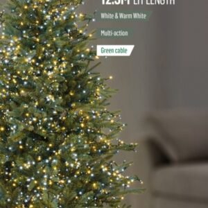Premier Warm White/White/Green Cable 500 LED Multi Action Treebrights With Timer