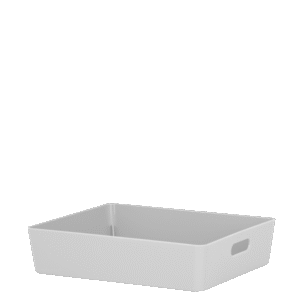 Wham Cool Grey Studio Rectangular Basket 25 x 20 x 6cm