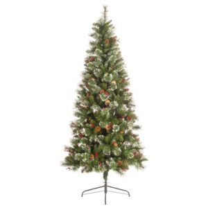 Kaemingk 180cm Green/White Ipswich Snowy Pine Tree