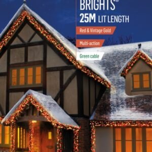 Premier Red & Vintage Gold/Green Cable 2000 LED Multi Action Cluster Brights With Timer