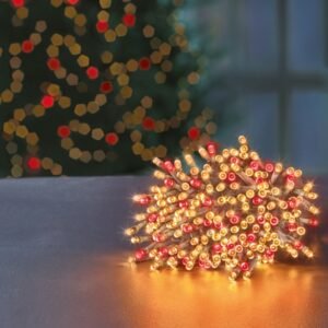 Premier Red/Vintage Gold /Clear Cable 200 LED Multi Action Supabrights