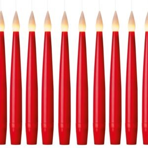 Premier Pack 10 Red 15cm Floating Candle With Remote Control