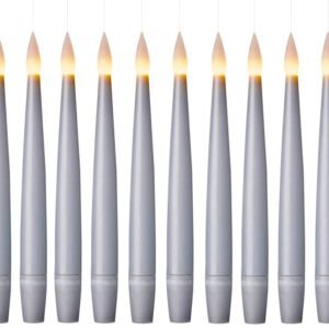 Premier Pack 10 Silver 15cm Floating Candle With Remote Control