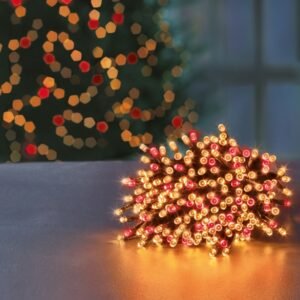 Premier Red/Vintage Gold 200 LED Multi Action Supabrights With Timer