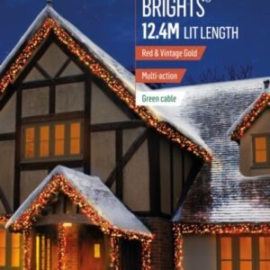 Premier Red & Vintage Gold/Green Cable 960 LED Multi Action Cluster Brights With Timer