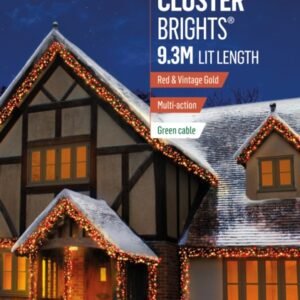 Premier Red/Vintage Gold/Green Cable 720 LED Multi Action Cluster Brights With Timer