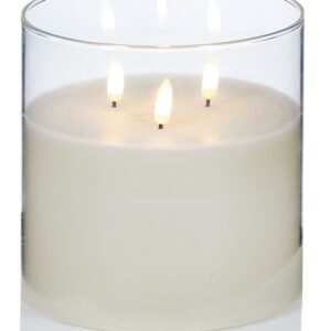 Premier Clear Triple Flame In Glass 15 x 15cm