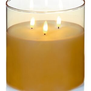 Premier Rose Gold Triple Flame In Glass 15 x 15cm