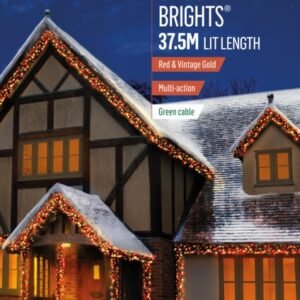 Premier Red & Vintage Gold/Green Cable 3000 LED Multi Action Cluster Brights With Timer