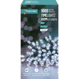 Premier White /Green 1000 LED Multi Action Battery Operated TIMELIGHTSâ„¢
