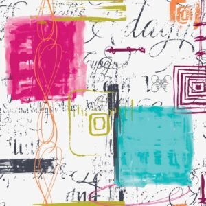 d-c-fixÂ® 20m Roll x 140cm Manhattan Tablecloth - Lesley Turquoise & Pink