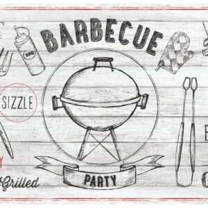 d-c-fixÂ® Pack 12 Rio Placemat - BBQ Off White