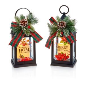 Premier 22.5cm Candle Lantern Home or Merry Christmas