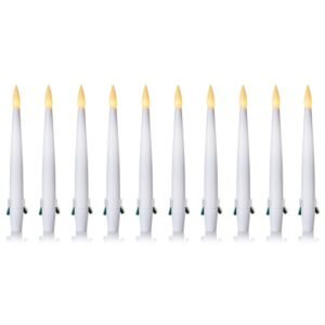 Premier 15cm With Remote Control 10 Piece White Candle Clip