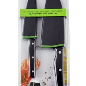 Wiltshire 2 Piece Staysharp Triple Rivet Duo Set Santoku & Utility Knife