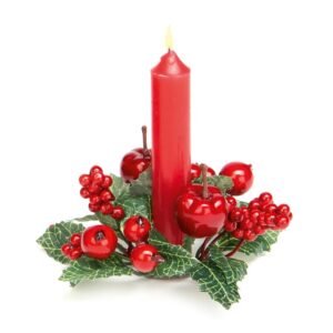 Premier 14cm Red Berry Candle Ring