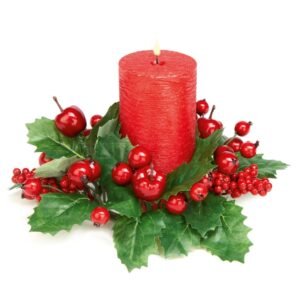 Premier 25cm Red Berry Candle Ring